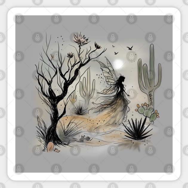Desert Fairy Sticker by H. R. Sinclair
